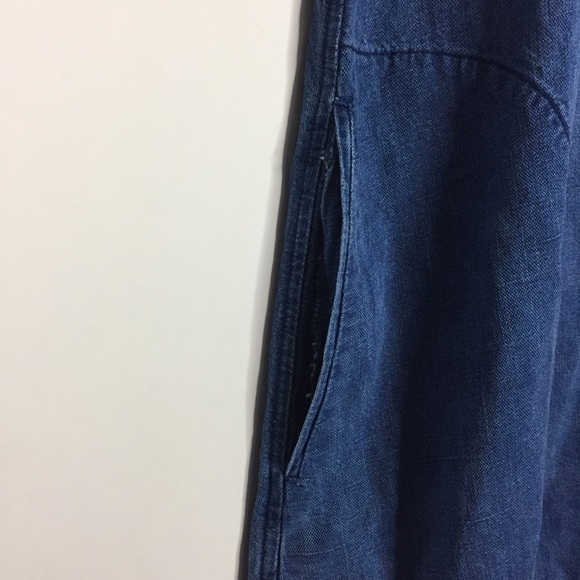 Aritzia Wilfred Trompette Dress With Linen Blue M - Picture 9 of 15